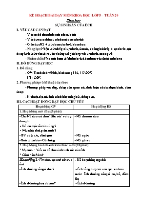 Giáo án Khoa học Lớp 5 - Tuần 29