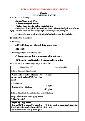 Giáo án Khoa học Lớp 5 - Tuần 30