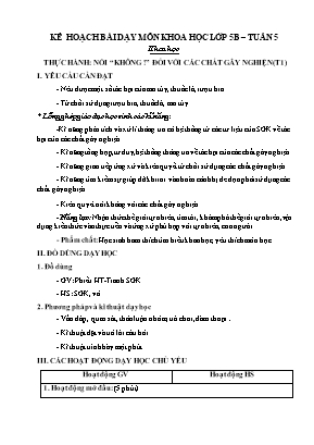 Giáo án Khoa học Lớp 5 - Tuần 5