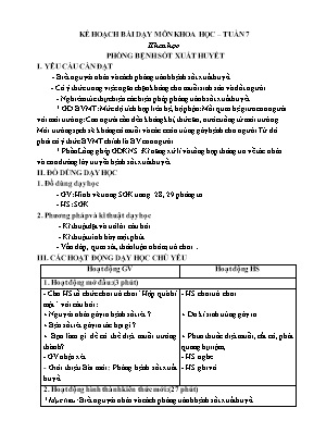 Giáo án Khoa học Lớp 5 - Tuần 7