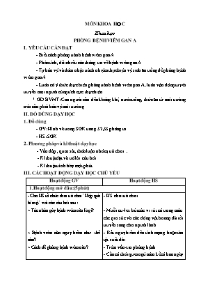 Giáo án Khoa học Lớp 5 - Tuần 8