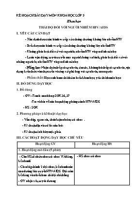Giáo án Khoa học Lớp 5 - Tuần 9