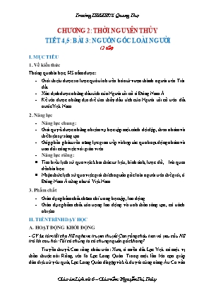 Giáo án Lịch sử Lớp 6 - Tuần 3 - Năm học 2023-2024 - Nguyễn Thị Thủy