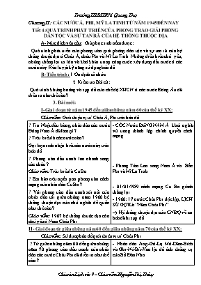 Giáo án Lịch sử Lớp 9 - Tuần 4 - Năm học 2023-2024 - Nguyễn Thị Thủy