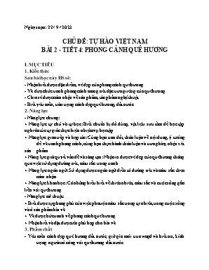 Giáo án Mĩ thuật 7 -Tuần 4 - Năm học 2023-2024 - Ngô Sỹ Liên