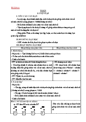 Giáo án môn học Lớp 3 - Tuần 11 - Nguyễn Thị Tuyết Hồng