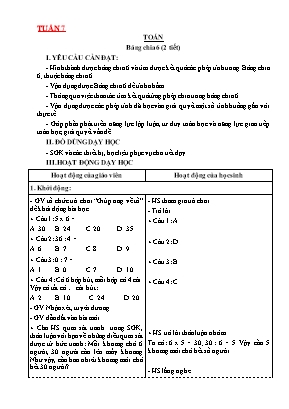 Giáo án môn học Lớp 3 - Tuần 7 - Nguyễn Thị Tuyết Hồng