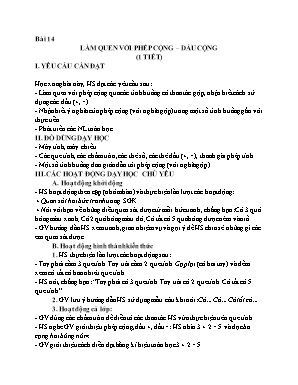 Giáo án môn Tiếng Việt + Toán Lớp 1 - Tuần 6 - Nguyễn Thị Thanh Mai