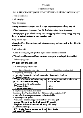 Giáo án môn Tin học Lớp 5 - Tuần 23