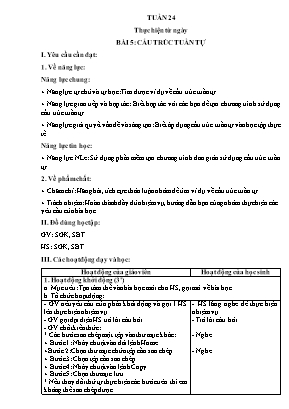 Giáo án môn Tin học Lớp 5 - Tuần 24