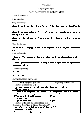 Giáo án môn Tin học Lớp 5 - Tuần 26