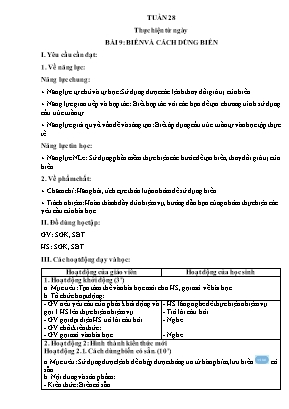 Giáo án môn Tin học Lớp 5 - Tuần 28