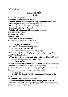 Giáo án Tiếng Việt Lớp 1 - Tuần 5 - Nguyễn Thị Thanh Mai