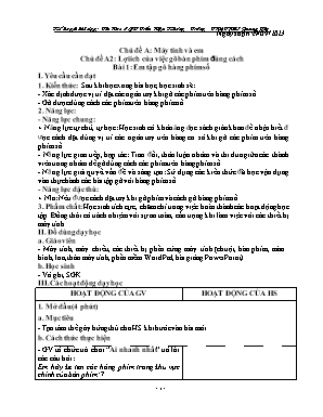 Giáo án Tin học 4 - Bài 1: Em tập gõ hàng phím số - Năm học 2023-2024 - Trần Hậu Khương