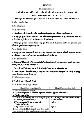 Giáo án Tin học Lớp 5 - Tuần 10
