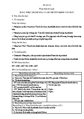Giáo án Tin học Lớp 5 - Tuần 12