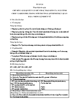 Giáo án Tin học Lớp 5 - Tuần 20