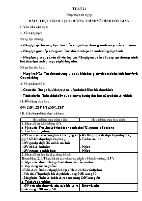Giáo án Tin học Lớp 5 - Tuần 21