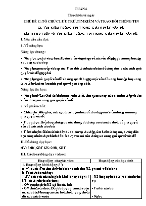 Giáo án Tin học Lớp 5 - Tuần 6