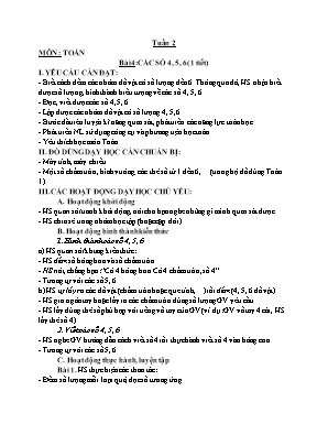Giáo án Toán + Tiếng Việt Lớp 1 - Tuần 2 - Nguyễn Thị Trang