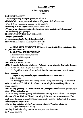 Giáo án Toán + Tiếng Việt Lớp 1 - Tuần 22 - Nguyễn Thị Thanh Mai