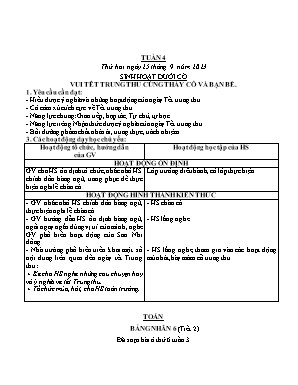 Giáo án Tự nhiên và Xã hội + Toán + Tiếng Việt 3 - Tuần 4 - Năm học 2023-2024 - Đường Thị Xuân Thu