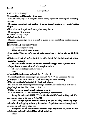 Kế hoạch bài dạy các môn học Lớp 1 - Tuần 31 - Nguyễn Thị Thanh Mai