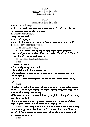 Kế hoạch bài dạy các môn Lớp 1 - Tuần 15