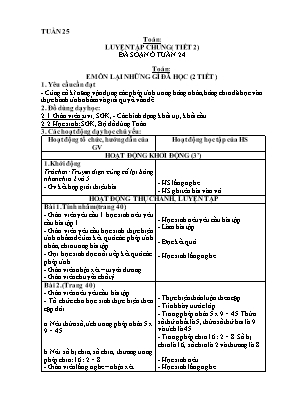 Kế hoạch bài dạy các môn Lớp 1 - Tuần 25 - Nguyễn Thị Thanh Mai