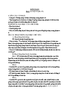 Kế hoạch bài dạy các môn Lớp 1 - Tuần 8 - Nguyễn Thị Trang