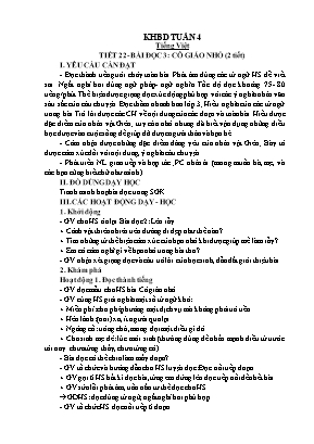 Kế hoạch bài dạy các môn Lớp 4 (Cánh diều) - Tuần 4